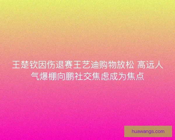 王楚钦因伤退赛王艺迪购物放松 高远人气爆棚向鹏社交焦虑成为焦点